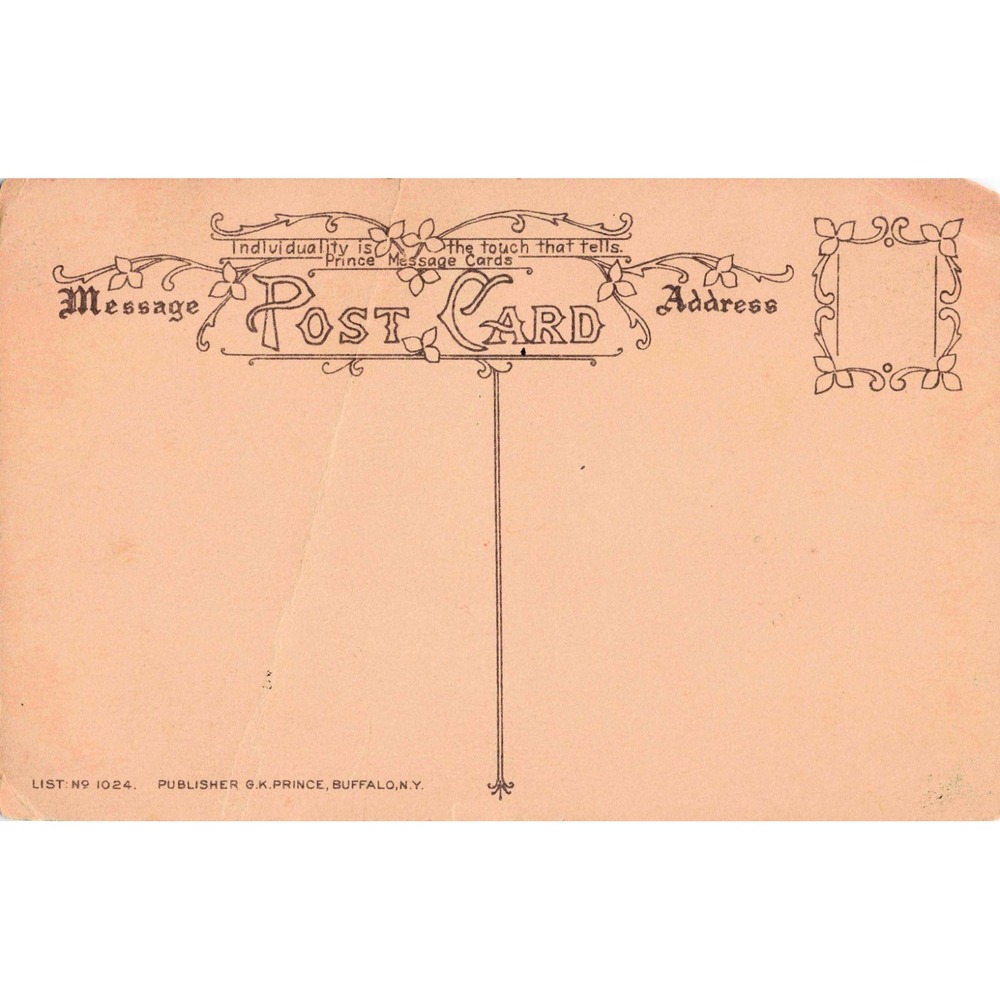 Vintage 1911 Birthday Postcard G.K. Prince Buffalo NY Landscape Poem Scenic VG - Picture 2 of 2